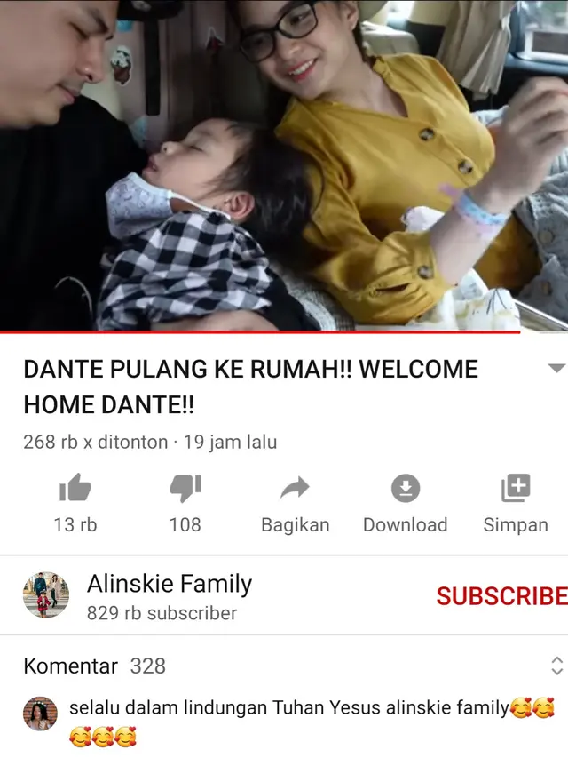 Chelsea Olivia dan Glenn Alinskie. (Foto: YouTube Alinskie Family)