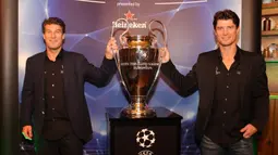 Michael dan Brian Laudrup. Sang kakak Michael Laudrup (kiri) meraih trofi terlebih dahulu saat masih bernama Piala Champions bersama Barcelona pada musim 1991/1992. Sementara Brian Laudrup meraihnya bersama AC Milan pada musim 1993/1994. (AFP/Getty Images/Barry Brecheisen)