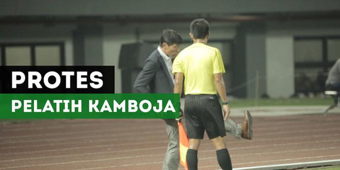 VIDEO: Gaya Protes Pelatih Kamboja Saat Hadapi Timnas Indonesia U-19
