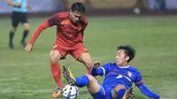 Vietnam U-23 memantapkan persiapan jelang bertempur di Kualifikasi Piala AFC U-23 2020 dengan kemenangan telak 6-1 atas Chinese Taipei. (dok. VFF)
