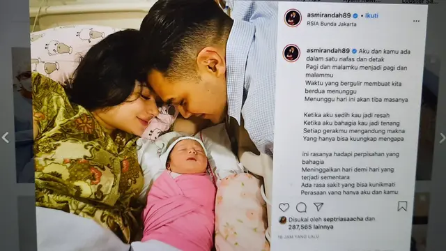 Unggahan Asmirandah. (Foto: Instagram @asmirandah89)