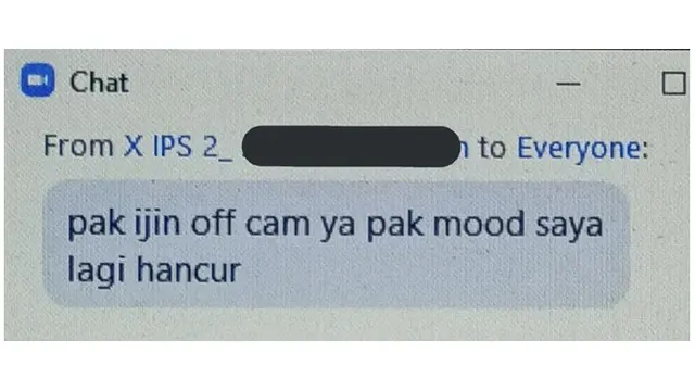 6 Alasan Siswa Izin Matikan Kamera saat Sekolah Online Ini Bikin Ketawa