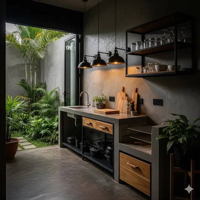 Dapur Outdoor Taman Industrial