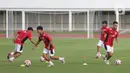 Latihan ini menjadi langkah awal skuad Garuda Muda untuk membangun kekompakan tim sebelum terjun ke turnamen yang akan digelar di Stadion Patriot Chandrabaga, Bekasi dan Stadion Utama Gelora Bung Karno, Jakarta pada 14-29 Juli 2025 mendatang. (Liputan6.com/Helmi Fithriansyah)