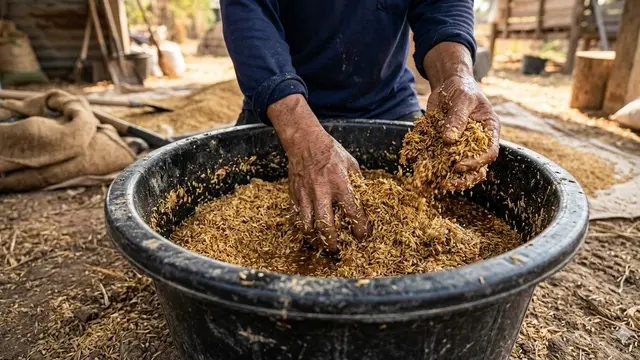 Cara Buat Pakan Ikan dari Dedak Fermentasi EM4.