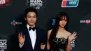 Aktor Korea Selatan Yeo Jin Goo dan aktris Kim So- hyun berpose di karpet merah Mnet Asian Music Awards (MAMA) 2015 di Hong Kong, Rabu (2/12). (REUTERS/Bobby Yip)