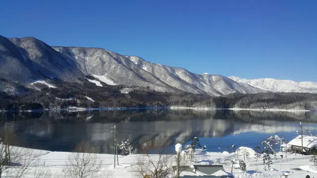 Pemandangan di Desa Hakuba, Jepang