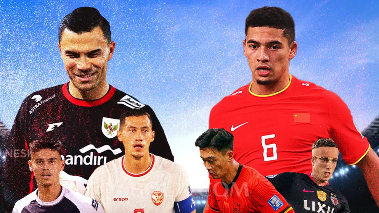 Ilustrasi - Pemain Timnas Indonesia Vs China