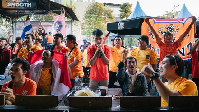 KNVB sapa penggemar Timnas Belanda di Manado, Sulawesi Utara.