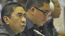 Elvyn G Masassya (kiri) memaparkan grand design kebijakan dan program BPJS Ketenagakerjaan pada Komisi IX DPR RI, Jakarta, Senin (26/1/2015). (Liputan6.com/Andrian M Tunay)