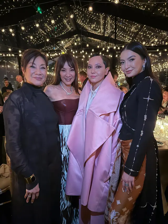Tampilan Semi Maskulin Raline Shah Kenakan Batik Penuh Makna dan Beskap Jeng Yah di Festival Film Cannes 2024