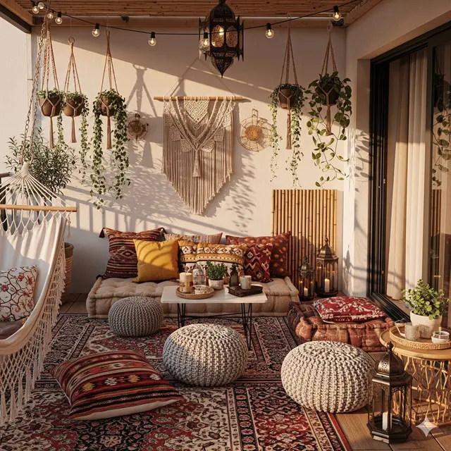 Teras Rumah Bergaya Bohemian