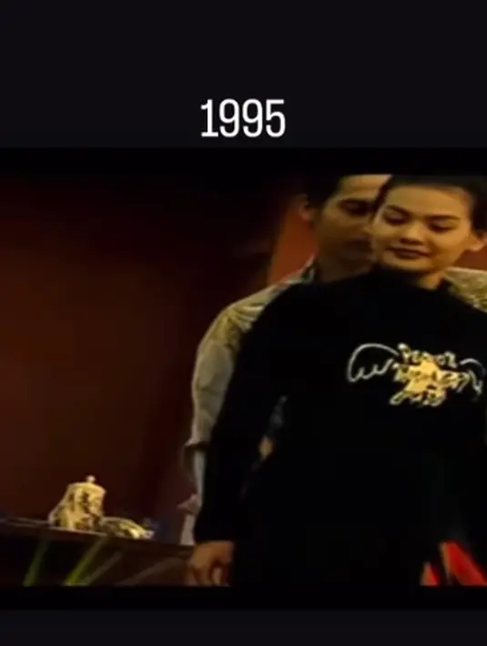 Siapa sangka, inilah potret lawas Dedi Mulya dan Sarita Abdul Mukti saat membintangi video klip lagu Inka Christie berjudul Yang Kunanti. Mereka sukses bikin pangling. (Liputan6.com/IG/@queen_saritaabdulmukti)