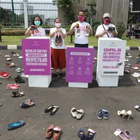 Aksi para komunitas untuk memperjuangkan RUU PKS yang layak bagi hak korban (Dok. The Body Shop Indonesia)