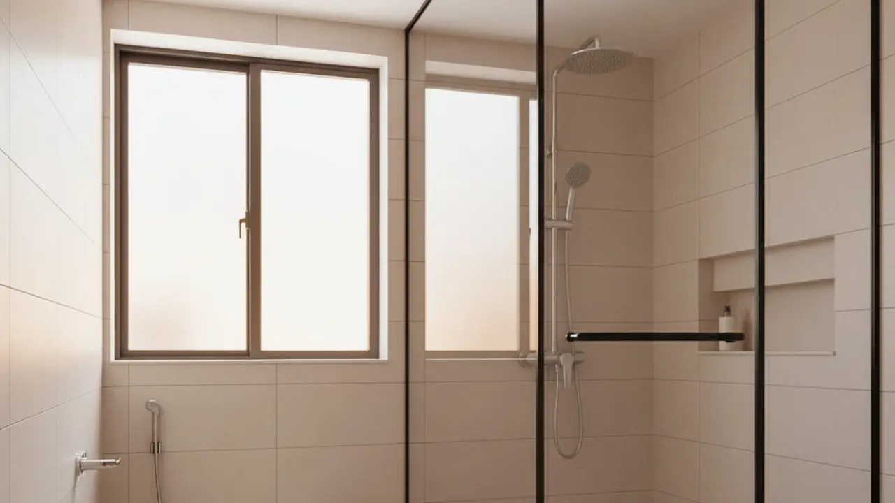 Model Kamar Mandi Kloset Jongkok Dengan Sekat Shower/Ilustrasi AI