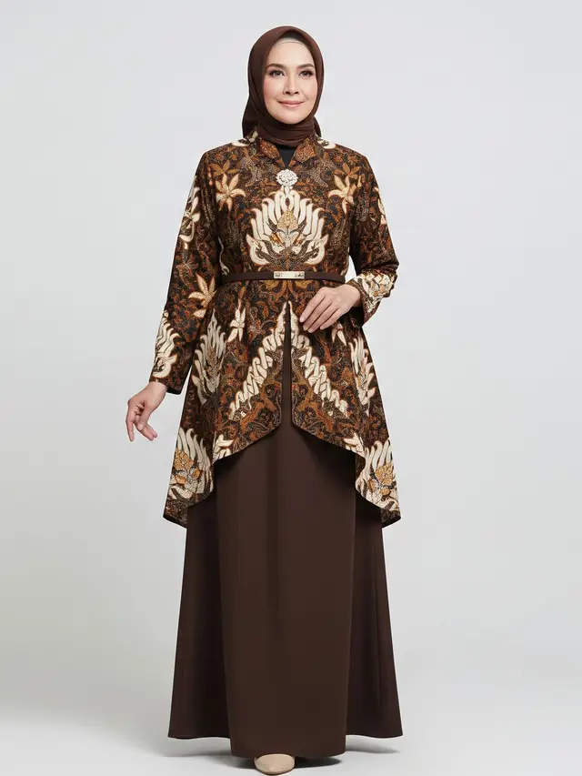 Gamis Batik Two-Piece Look