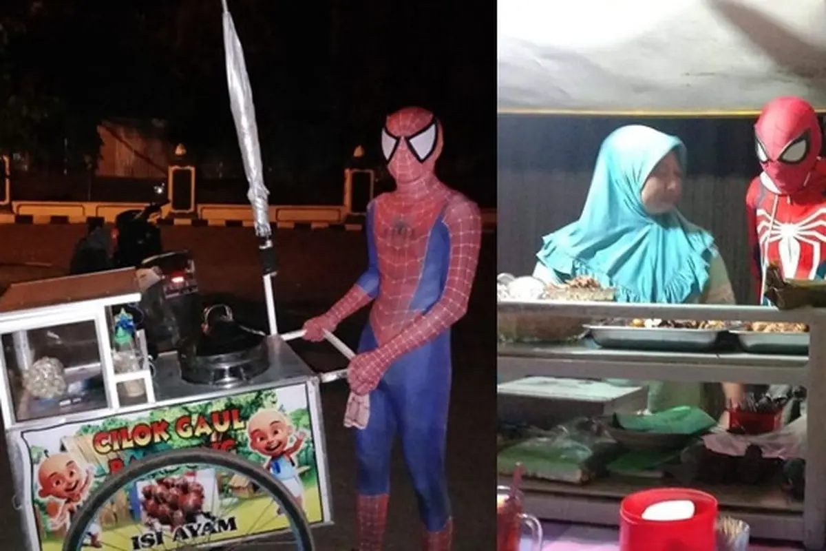 6 Potret Spider-Man Jika Tinggal di Indonesia Ini Bikin Ngakak