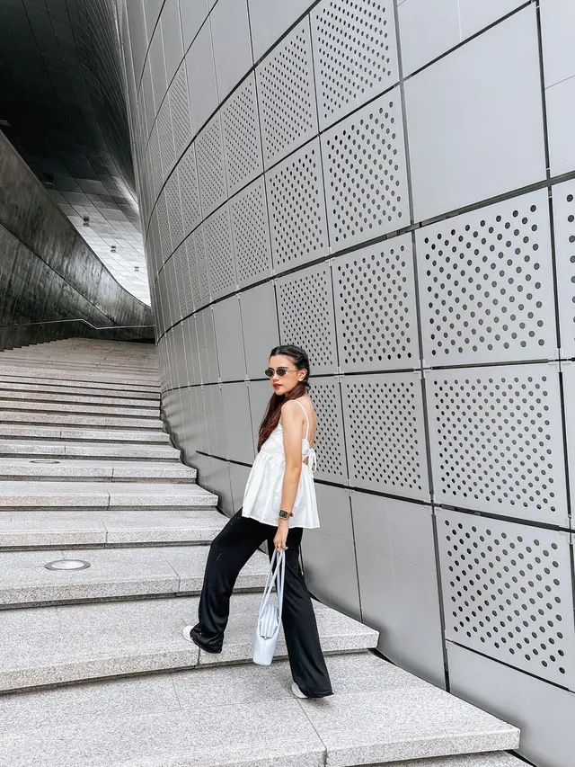 Inspirasi OOTD Audi Marissa saat di Korea Selatan