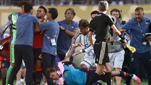 Kericuhan usai final Piala Dunia 2026 dimana Leandro Paredes jadi biang keladinya (AFP)