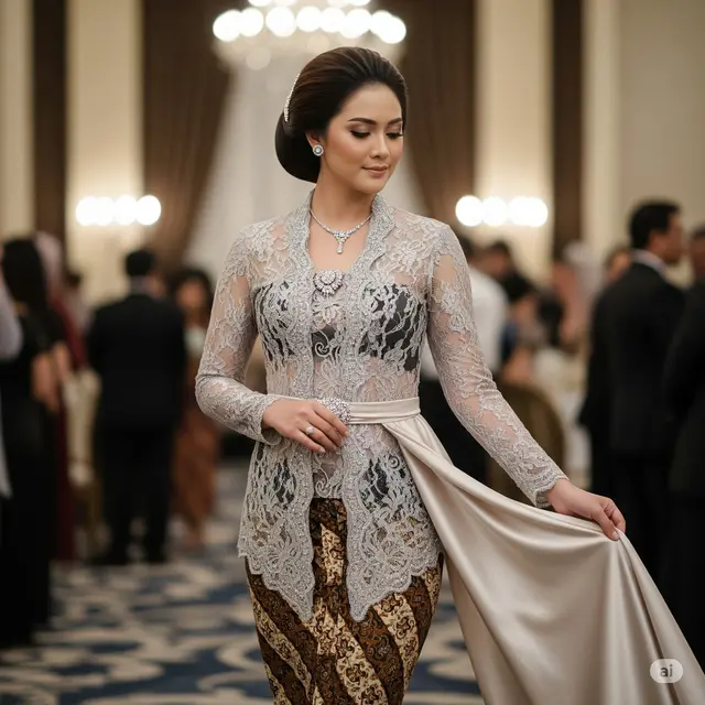 Kebaya Modern Brokat Prancis