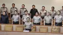 Komjen Pol Badrodin Haiti saat menghadiri Sidang Paripurna DPR RI penetapan sebagai Kapolri, Jakarta, Kamis (16/4/2015). (Liputan6.com/Helmi Afandi) 