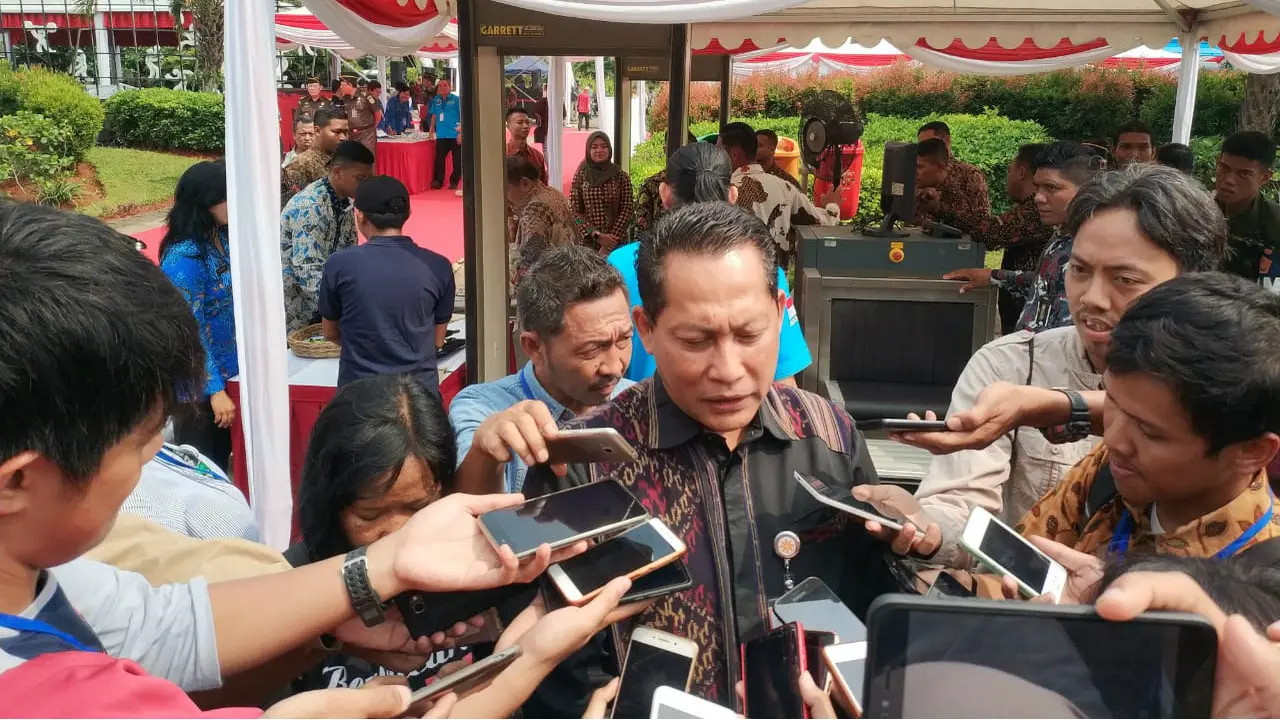 Mantan Kepala BNN Budi Waseso menghadiri pemusnahan sabu di Monas, Jakarta Pusat