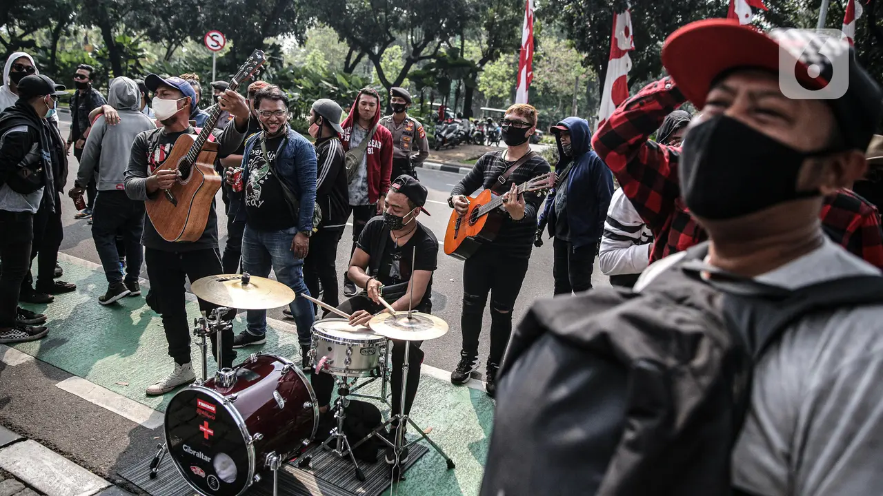 Geruduk Balaikota Jakarta, Musisi Kafe Gelar Aksi Ngamen