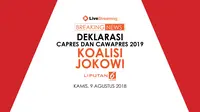 Saksikan Live Streaming Deklarasi Koalisi Jokowi