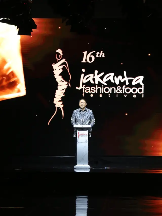 Soegianto Nagaria memberi sambutan di JFFF Awards 2019, Selasa (21/8)