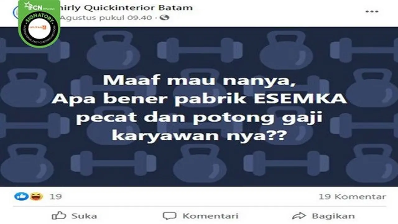 Gambar Tangkapan Layar Kabar Tentang Pabrik Mobil Esemka