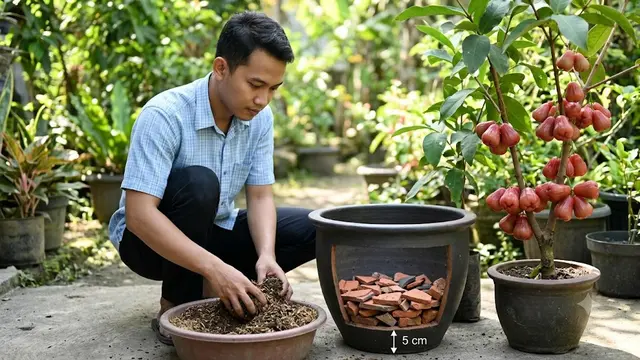 Cara Mengerdilkan Pohon Jambu Air agar Cepat Berbuah Meski Ditanam di Pot