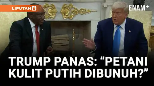 VIDEO: Trump Konfrontasi Ramaphosa: "Petani Kulit Putih Dibunuh?"
