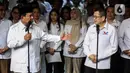 Ketua Umum Partai Perindo Hary Tanoesoedibjo (HT)  menyambangi rumah Ketua Umum Partai Gerindra Prabowo Subianto yang berlokasi di Jalan Kartanegara Nomor 04, Jakarta Selatan, Rabu (5/4/2023). (Liputan6.com/Johan Tallo)