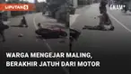 Seorang warga bernama Suroso melakukan aksi pengejaran maling seorang diri. Dia mengejar dari Banggipetak hingga ke Magersari di Kec. Rembang (19/05/2023)