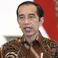 Presiden Joko Widodo (Jokowi) minta belanja kementerian dan lembaga serta pemda mengutamakan penyerapan produk-produk dalam negeri saat Rakornas Pengendalian Inflasi Tahun 2020 pada Kamis (22/10/2020). (Biro Pers Sekretariat Presiden/Lukas)