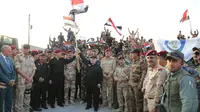 PM Irak saat mengumumkan kemenangan secara resmi atas ISIS di Mosul (10/7/2017). (PM Media Office)