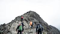 Ilustrasi mendaki gunung, petualang. (Photo by Mathias Jensen on Unsplash)