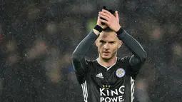 2. James Maddison (Leicester City) - Ole Gunnar Solskjaer sangat butuh pemain kreatif, nama James Maddison disebut bisa menjadi target pemain yang cocok untuk Manchester United.(AFP/Glyn Kirk)