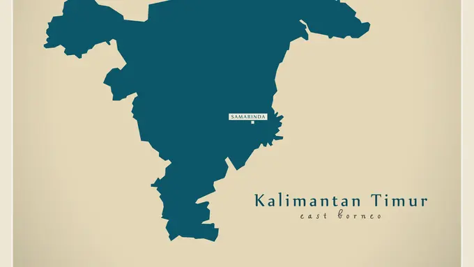 Ilustrasi Peta Kalimantan Timur