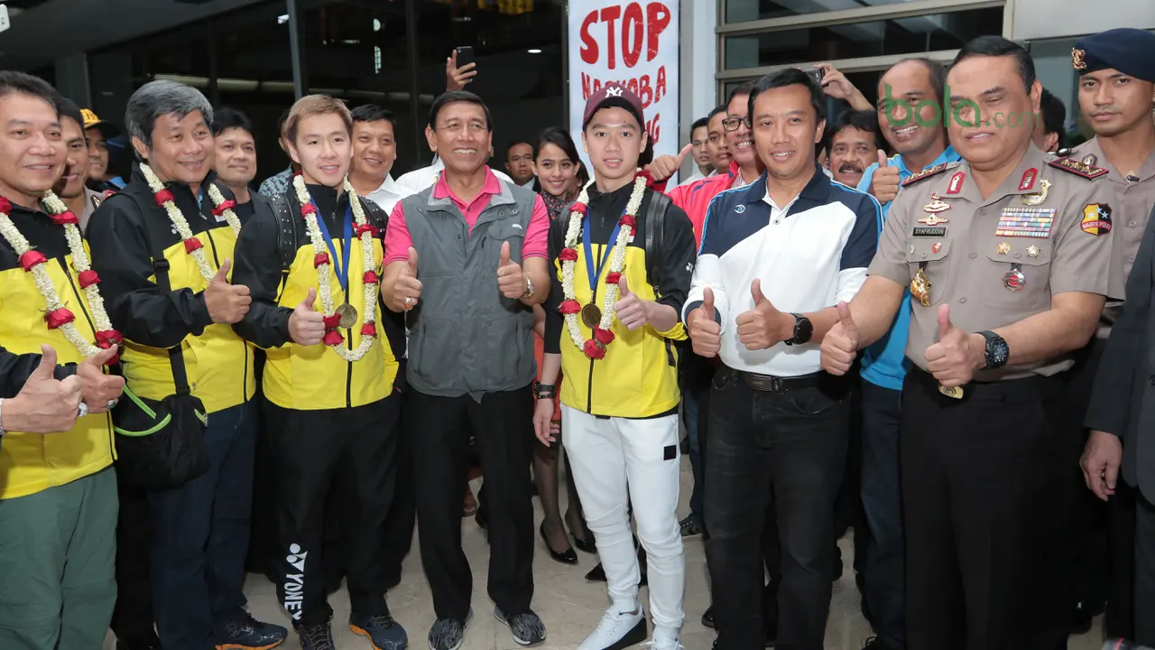 Kevin Sanjaya, Marcus Gideon, Menpora Imam Nahrawi, Bulutangkis Indonesia, Bola.com