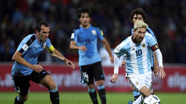 Lionel Messi di laga Argentina vs Uruguay (Reuters)