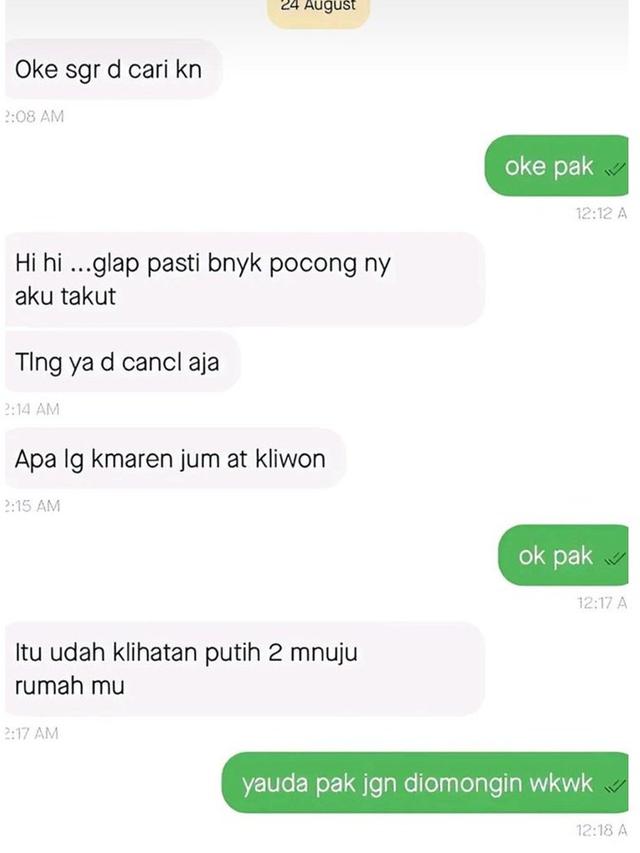 8 Chat Driver Ojol dan Calon Penumpang Ini Penuh Drama, Kocak Banget