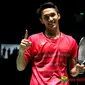 Jonatan Christie meraih medali emas tunggal putra bulu tangkis perorangan SEA Games 2017 di Kuala Lumpur, Malaysia, Selasa (29/8/2017). (Humas PP PBSI)