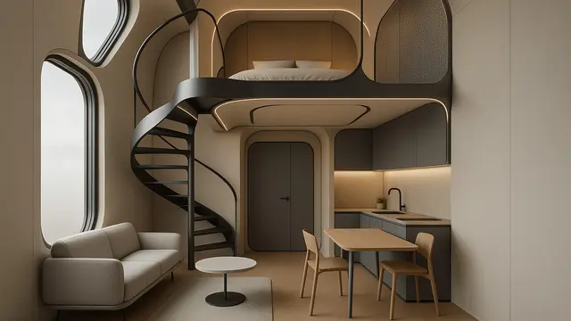 8 Model Rumah Kecil 3x6 dengan Mezzanine 2 Lantai Mini/Ilustrasi gambar oleh AI