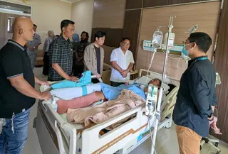 Korban kecelakaan di Kulon Progo. (Liputan6.com/Kukuh Setyono)