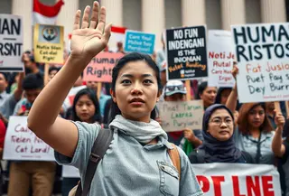 salah satu faktor eksternal penyebab pelanggaran ham adalah ©Ilustrasi dibuat AI