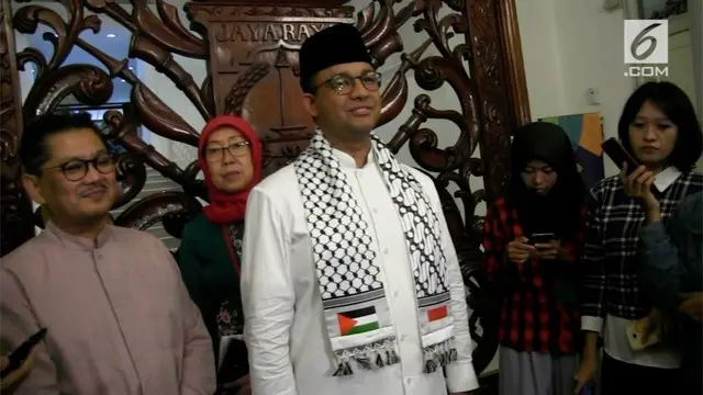 Gubernur DKI Jakarta Anies Baswedan ikut melakukan protes terhadap keputusan Presiden Trump tentang Yerusalem.