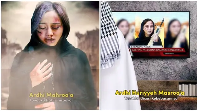 Dedikasikan Untuk Palestina, Konten Makeup Karya Kreator Nanda Arsyinta Ini Viral