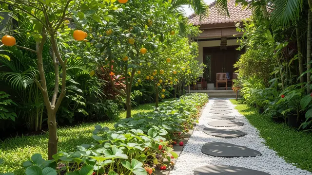 Teras Natural dengan Jalur Hijau Buah-Buahan