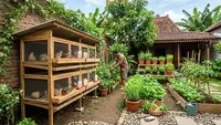 7 Desain Kandang Puyuh dan Kebun Mini di Belakang Rumah, Bikin Lahan Kosong Lebih Produktif